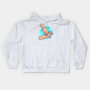 Washing hand cartoon 11 Kids Hoodie